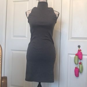 Alternative polyester/cotton/spandex grey dress S